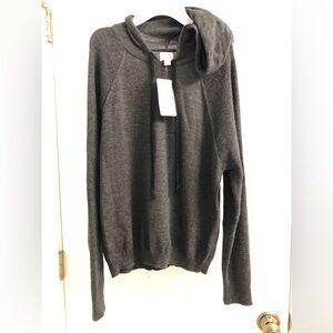 NWT Peyton Jensen evereve gray charcoal hoodie sweater women sz S new